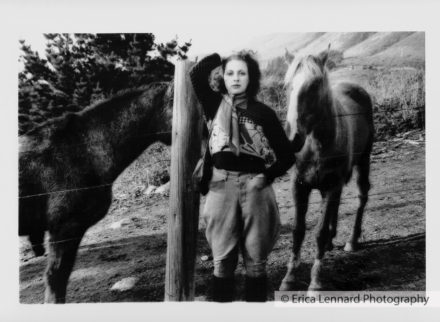 Elizabeth and Ichabod, California, winter 1975
